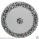 Size 18"x18" Marble Coffee Table Top Fish Peacock Inlay Mosaic Christmas Decor