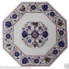 Size 12"x12" Marble Coffee Table Top Inlay Lapsi Lazuli Mosaic Home Decor Gifts