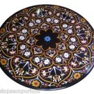 Size 30"x30" Marble Coffee Center Corner Table Top Marquetry Inlay Art Home Deco