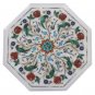 Size 12"x12" Marble Handmade Side Table Top Inlay Pietra Dura Peacock Art Home
