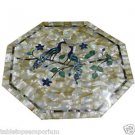 18" Marble Coffee Dining Table Top Mother Of Pearl Peacock Home Decor Mosaic New