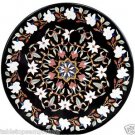 Size 30"x30" Italian Marble Coffee Center Table Top Mosaic Inlay Work Home Decor