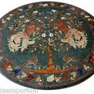 3'x3' Marble Coffee Side Table Top Rare Mosaic Inlay Marquetry Art Outdoor Decor 3'x3' Marble Coffee Side Table Top Rare Mosaic Inlay Marquetry Art Outdoor Decor