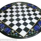 Size 24"x24" Marble Coffee Center Chess Table Top Rare Mosaic Inlay Garden Decor Size 24"x24" Marble Coffee Center Chess Table Top Rare Mosaic Inlay Garden Decor