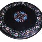 Size 24"x24" Marble Coffee Center Table Top Rare Mosaic Inlay Garden Decorative