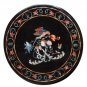 Size 2'x2' Marble Coffee Side Table Top Rear Inlay Floral Art Mosaic Patio Decor