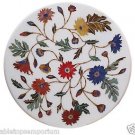 Size 18"x18" Marble Side Corner Coffee Table Top Inlay Gem Marquetry Mosaic Deco Size 18"x18" Marble Side Corner Coffee Table Top Inlay Gem Marquetry Mosaic Deco