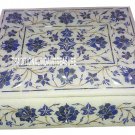 8"x6"x2" Marble Jewelry Storage Box Lapis Inlay Work Pietradure Mosaic Art Gifts