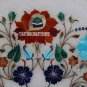 14" Marble Serving Dish Plate Hakik Mosaic Art Inlay Collectible Art Gifts Decor