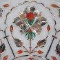 12"x 12" Marble Serving Plate Hakik Abalone Mosaic Inlay Kitchen Deco Gifts