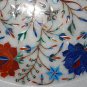 12" Marble Lapis Lazuli Plate Inlaid Hakik Marquetry Gems Inlay Art Decor Gifts