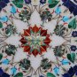 14" Marble Serving Dish Plate Multi Stone Mosaic Inlay Work Floral Mosaic Decor