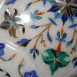 12" Marble Lapis Pietra Dura Marquetry Gifts Plate Home Decor Hand made Decor