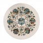 12'' White Marble Plate Marquetry Pauashell Stone Inlay Home Kitchen Arts Decor