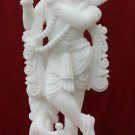 19" White marble krishna Lord Religious Indian Pooja Art Handmade Decor Gifts