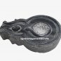 12" Black Marble Stone Yoni Base Shiva Lingam Hindu Pooja Home Decorative Arts
