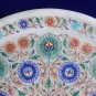 9" Marble Rare Very Fine Work Plate Decorative PietraDura Micro Inlay Mosaic Art