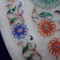 9" Marble Rare Very Fine Work Plate Decorative PietraDura Micro Inlay Mosaic Art
