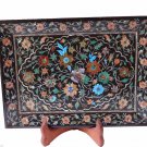 Belgium Black Marble Real Serving Tray Plate Coral Inlay Kitchen Gifts Art Decor Belgium Black Marble Real Serving Tray Plate Coral Inlay Kitchen Gifts Art Decor