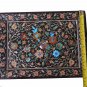 Belgium Black Marble Real Serving Tray Plate Coral Inlay Kitchen Gifts Art Decor