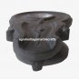 9" Black Marble Stone Yoni Base Shiva Lingam Hindu Pooja Home Decor Art
