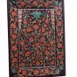 Belgium Black Marble Real Serving Tray Plate Hakik Marquetry Inlaid Gifts Decor