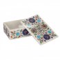 6"x4''x2'' White Marble Trinket Jewelry Box Lapis Floral Marquetry Inlay Gifts