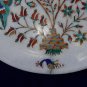11" Marble Rare Plate Decorative Peacock Dancing PietraDura Valentine Table Gift