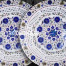 14" Set of two Marble Plate Marquetry Lapis Stones Grill Work Inlay Gifts Decor 14" Set of two Marble Plate Marquetry Lapis Stones Grill Work Inlay Gifts Decor