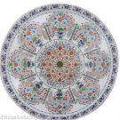 White Marble Serving Dish Plate Micro Mosaic Inlay Marquetry Art Kitchen Decor