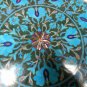 11" Decorative Marble Bowl Turquoise Mosaic Lapis Lazuli Home Decor Inlay Gifts