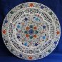 15" Decorative White Marble Plate Filigree Handmade New Year Table Decor Gifts