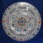 15" Decorative White Marble Plate Filigree Handmade New Year Table Decor Gifts