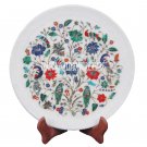 12" Marble Round Plate Real Stone Mosaic Work Inlay Marquetry Home Decor Gifts 12" Marble Round Plate Real Stone Mosaic Work Inlay Marquetry Home Decor Gifts