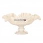 11"x11''x5'' White Marble Fruit Bowl Carnelian Inlay Pietradura Table Decor