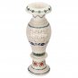12"x4'' Marble White Flower Vase Grill Work Art Inlay Marquetry Floral Art Decor