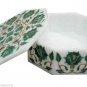6"x6"x2" Decorative Marble Jewelry Box Malachite Inlay Floral Art Handmade Gift