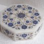 6"x6"x2" Marble Jewelry Box Handmade Lapis Lazuli Mosaic Art Inlaid Decor Gifts