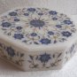 6"x6"x2" Marble Jewelry Box Handmade Lapis Lazuli Mosaic Art Inlaid Decor Gifts