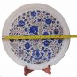 Indian White Makrana Serving Tray Plate Lapis Lazuli Inlay Mosaic Home Deco Gift