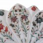 White Marble Fruit Bowl Real Multi Stone Inlay Work Pietradure Arts Home Decor
