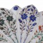 White Marble Fruit Bowl Real Multi Stone Inlay Work Pietradure Arts Home Decor
