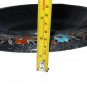 Black Marble Fruit Bowl Real Stone Marquetry Inlay Floral Art Kitichen Deco Gift