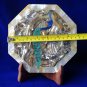 7" Marble Plate Peacock Art Paua Shell Mother of Pearl Marquetry Decor Gifts