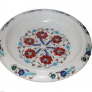 White Marble Dry Fruit Bowl Real Gemstone Mosaic Inlay Floral Table Decor Gifts White Marble Dry Fruit Bowl Real Gemstone Mosaic Inlay Floral Table Decor Gifts