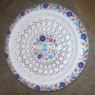 12" Marble White Dry Fruit Bowl Rare Lapis Mosaic Filigree Art Floral Decor Gift