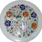 12" Marble Round Plate Pietradure Art Inlay Gems Floral Art Slab Decor Nice Gift 12" Marble Round Plate Pietradure Art Inlay Gems Floral Art Slab Decor Nice Gift
