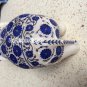 7'' White Marble Elephant Trunk Up Rare Lapis Floral Inlay Marquetry Decorative
