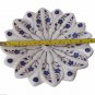 White Marble Fruit Bowl Real Lapis Lazuli Marquetry Floral Arts Inlay Home Decor