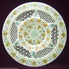 White Marble Serving Dish Plate Hakik Inlay Grill Marquetry Home Kitchen Decor